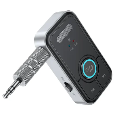 Bluetooth 5.3 2-v-1 zvočni adapter, srebrn