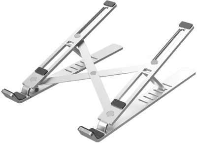 Nastavljivo aluminijasto stojalo za prenosni računalnik, zložljivo, združljivo s prenosniki 10-15,6 in