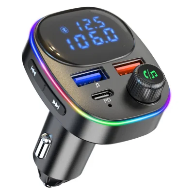 Dual Screen QC3.0 Car Bluetooth s hitrim polnjenjem