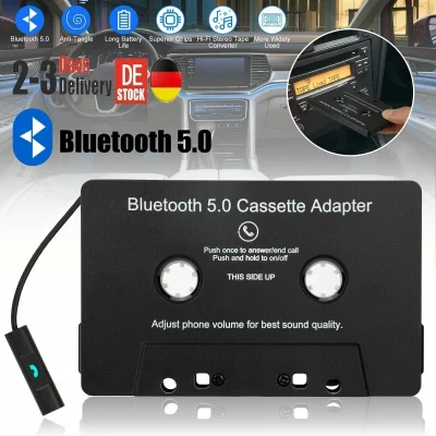 Bluetooth 5.0 avtomobilski kasetni adapter, MP3, brezžična glasba