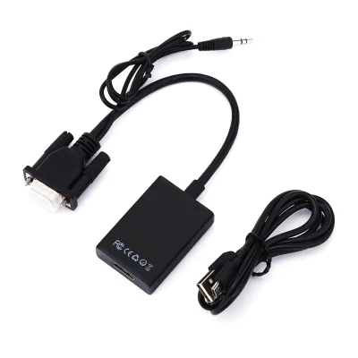 1080P HD VGA v HDMI adapter za avdio video kabel, USB kabel za osebni računalnik