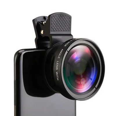 Objektiv za mobilni telefon 2 proti 1, širokokoten in makro, za iPhone/Android