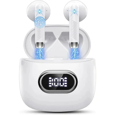 Kovinske Bluetooth slušalke Jie Li, dolga življenjska doba baterije, bele