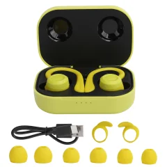 Ušesne kljuke Bluetooth, brezžične športne ušesne slušalke s polnilno škatlo