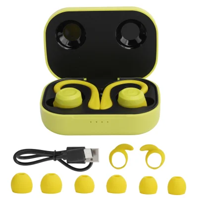 Ušesne kljuke Bluetooth, brezžične športne ušesne slušalke s polnilno škatlo