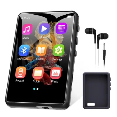 64 GB Bluetooth MP3 predvajalnik, 2,4" zaslon na dotik, 128 GB razširljiv, črn