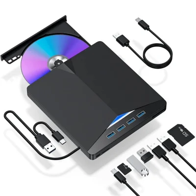 7-v-1 USB3.0 zunanji zapisovalnik DVD-jev, večnamenski pogon