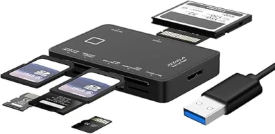 USB 3.0 7-v-1 bralnik kartic, pomnilniška kartica fotoaparata 5 Gbps