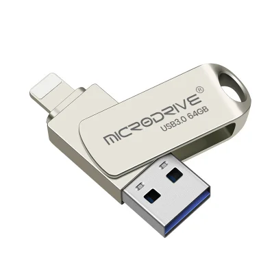 USB pomnilnik 16 GB kovinski 2-v-1 Lightning 3.0 za iPhone iPad