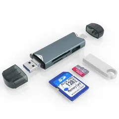 Bralnik kartic iz aluminija - USB3.0 OTG (Space Grey)