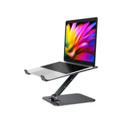 Aluminijasto stojalo za prenosni računalnik - iDock N86 (črno)