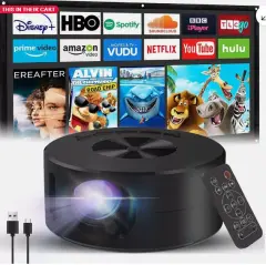 Mini projektor 4K, 8000 lumnov LED, WiFi Android/iOS Theater