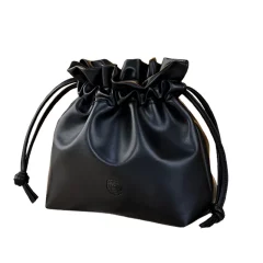 Kremasto bela torbica za ličenje z vrvico Black
