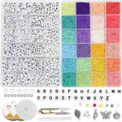 Komplet glinenih kroglic DIY z makaroni in črkami