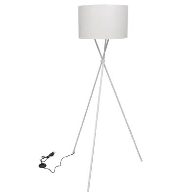 vidaXL Stoječa svetilka s stojalom črne barve 139 cm
