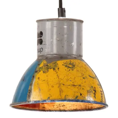 vidaXL Industrijska viseča svetilka 25 W večbarvna okrogla 17 cm E27