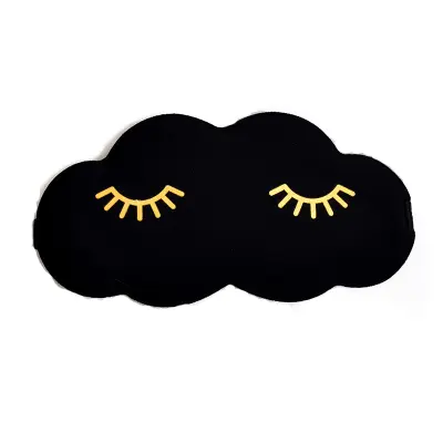 3D maska za spanje v oblaku z zlatimi trepalnicami Black