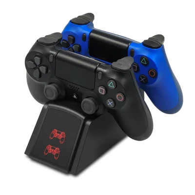 Dvojna hitra polnilna postaja s krmilnikom in LED PS4