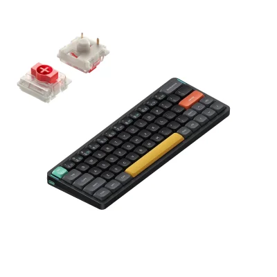 Nuphy Air60 V2 Brezžična Mehanska Tipkovnica Slim Basalt Black Red Switch / Bluetooth / 2.4GHz
