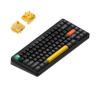Nuphy - Halo75 v2 Brezžična Mehanska Tipkovnica / Obsidian Black Lemon Switch