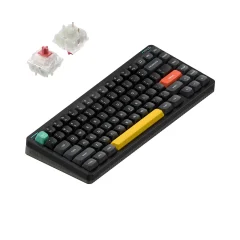 Nuphy - Halo75 v2 Brezžična Mehanska Tipkovnica / Obsidian Black Silent Red Clear-Top Switch