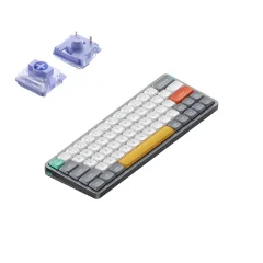 Nuphy Air60 V2 Brezžična Mehanska Tipkovnica Slim Lunar Gray Wisteria Switch / Bluetooth / 2.4GHz