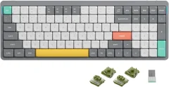 Nuphy Air96 V2 Brezžična Mehanska Tipkovnica / Slim Lunar Gray Moss Switch
