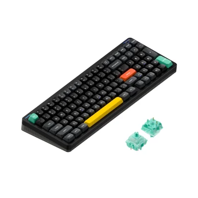 NuPhy Halo96 V2 QMK/VIA Brezžična Mehanska Tipkovnica Obsidian Black / Mint (37gf)