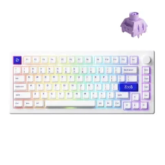 Akko MOD 007B PC Modra Na Beli Brezžična Mehanska Tipkovnica Akko Ice Cream Purple