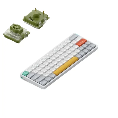 Nuphy Air60 V2 Brezžična Mehanska Tipkovnica Slim Ionic White Moss Switch / Bluetooth / 2.4GHz