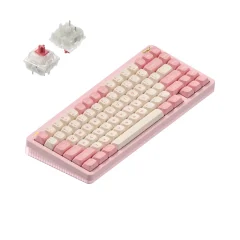 Nuphy - Halo75 v2 Brezžična Mehanska Tipkovnica / Sakura Fizz Silent Red Clear-Top Switch