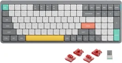 Nuphy Air96 V2 Brezžična Mehanska Tipkovnica / Slim Lunar Gray Cowberry Switch