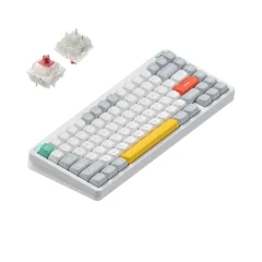 Nuphy - Halo75 v2 Brezžična Mehanska Tipkovnica / Ionic White Silent Red Clear-Top Switch