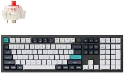 Keychron Q6 Max QMK/VIA Brezžična mehanska tipkovnica / Črni ogljik / Gateron Jupiter Red / Q6M-M1