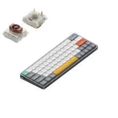 Nuphy Air60 V2 Brezžična Mehanska Tipkovnica Slim Lunar Gray Brown Switch / Bluetooth / 2.4GHz