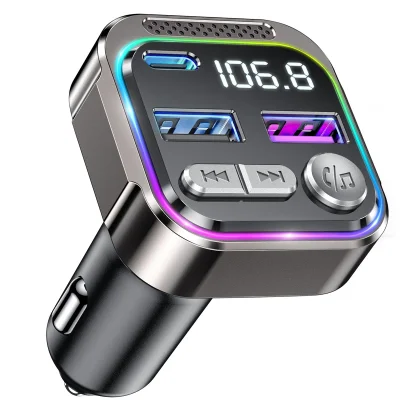 Avtopolnilec QC3.0 z digitalnim zaslonom, Bluetooth MP3
