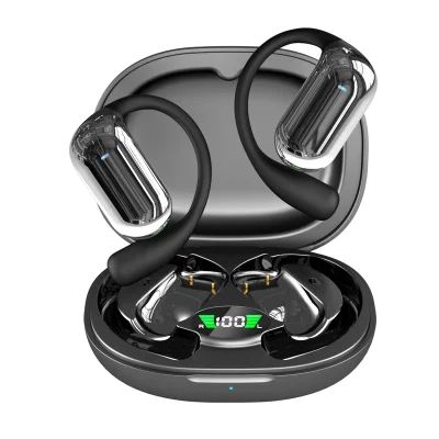 Brezžične športne Bluetooth slušalke z zmanjševanjem skupine, črne