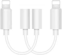 Adapter za slušalke Lightning na 3,5 mm, 2 paketa, za iPhone 11 Pro Max, iPhone XR, 7/8, Plug & Play
