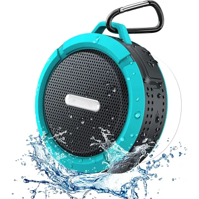 Vodotesen Bluetooth zvočnik za tuširanje, prenosen s sponko in priseskom