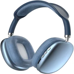 Brezžične slušalke P9ProMax, močni basi, Bluetooth, modr