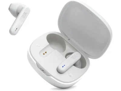 Bluetooth prave brezžične slušalke (v ušesu, mikrofon, bele)