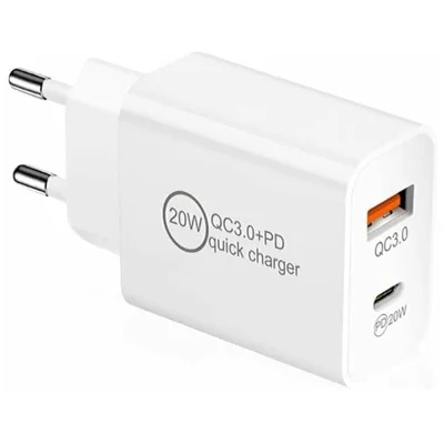 Polnilnik USB C 20W PD&QC 3.0 Prize Secteur Universelle