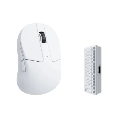 Keychron M4 Brezžična Miška Bela / 4000 Hz / Bluetooth / 2.4GHz / M4-A5
