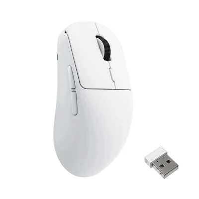 Keychron Lemokey G2 Brezžična Miška Bela / Pixart 3950 / 8K Polling Rate / Bluetooth /2.4GHz / G2-A2
