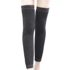 Termo pleteni grelci za kolena - ena velikost DarkGrey