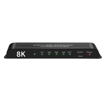 4K HDMI preklopnik 4 v 1 izhod - črn