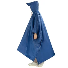 Večnamenski dežni pončo Blue