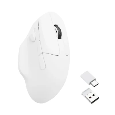 Keychron M7 Brezžična Miška Bela / 1000 Hz / Bluetooth / 2.4 GHz / M7-A3