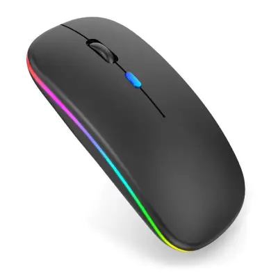 Brezžična LED miška, polnilna, tiha, 2,4G USB sprejemnik, za osebni računalnik/tablični računalnik