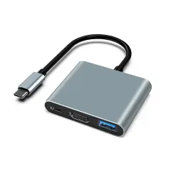 Razširitvena priključna postaja tipa C na HDMI 3-v-1, adapter za TV projektor